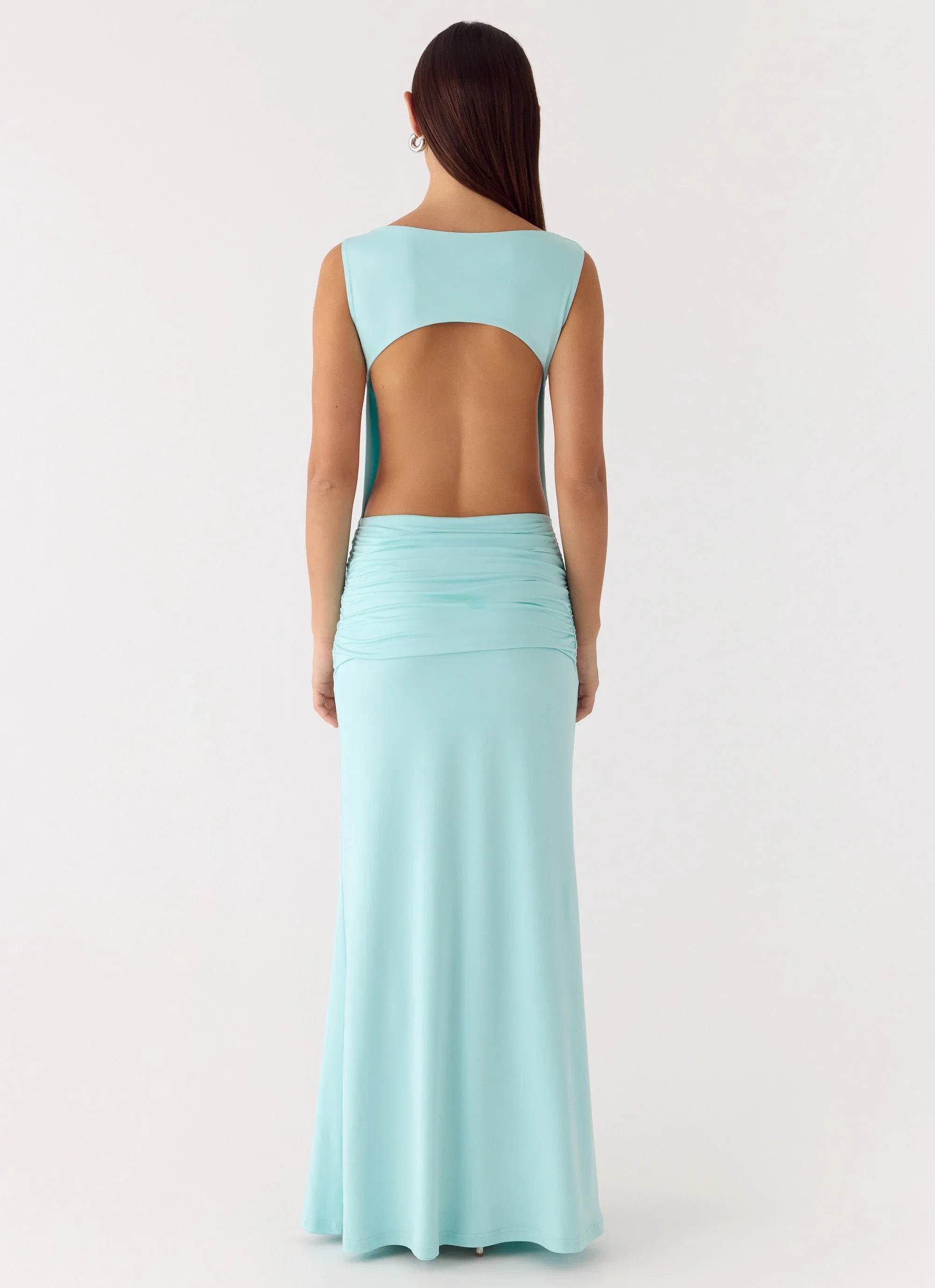 Fault Line Maxi Dress Aqua