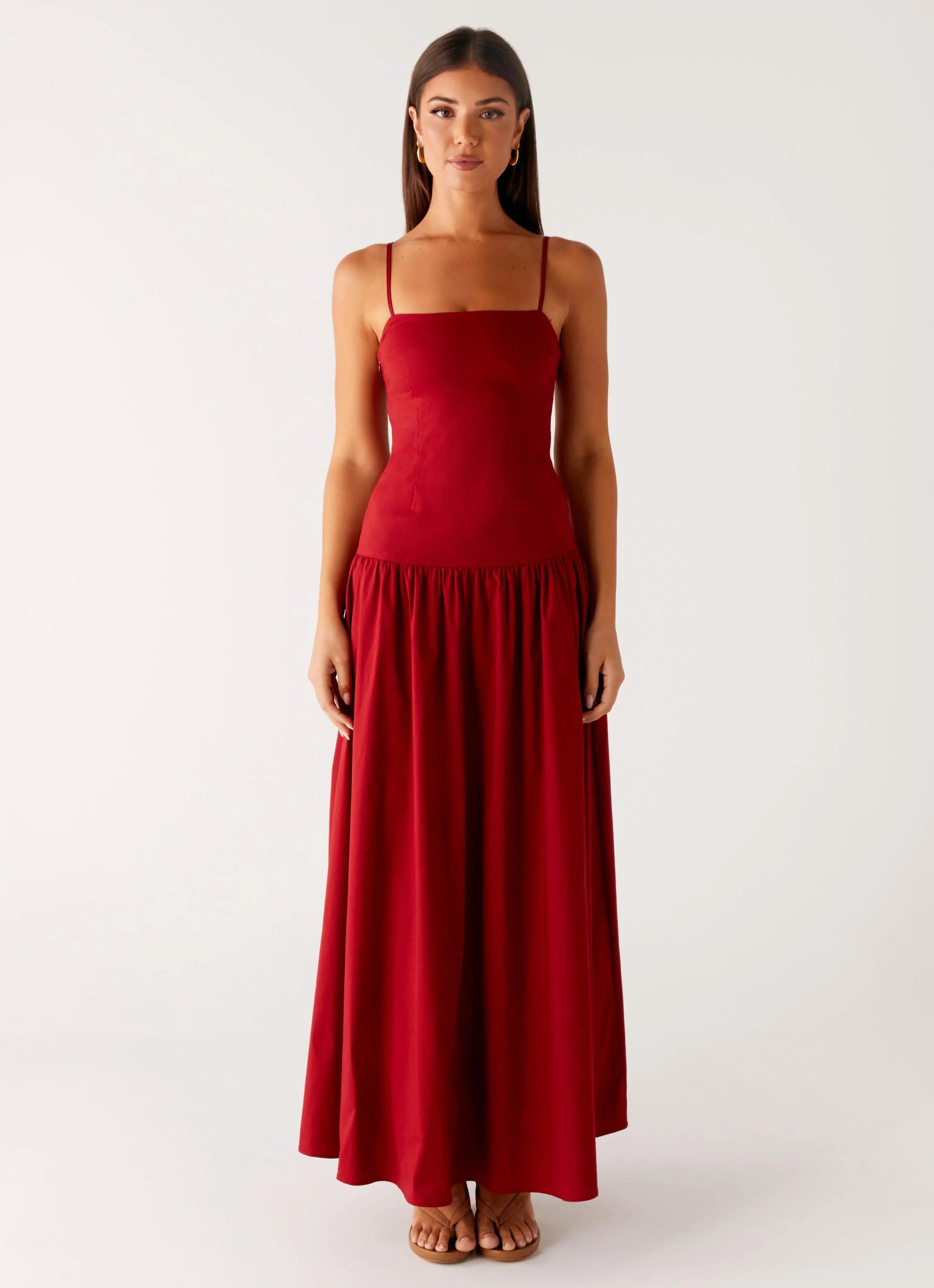Vince Cami Maxi Dress Deep Red
