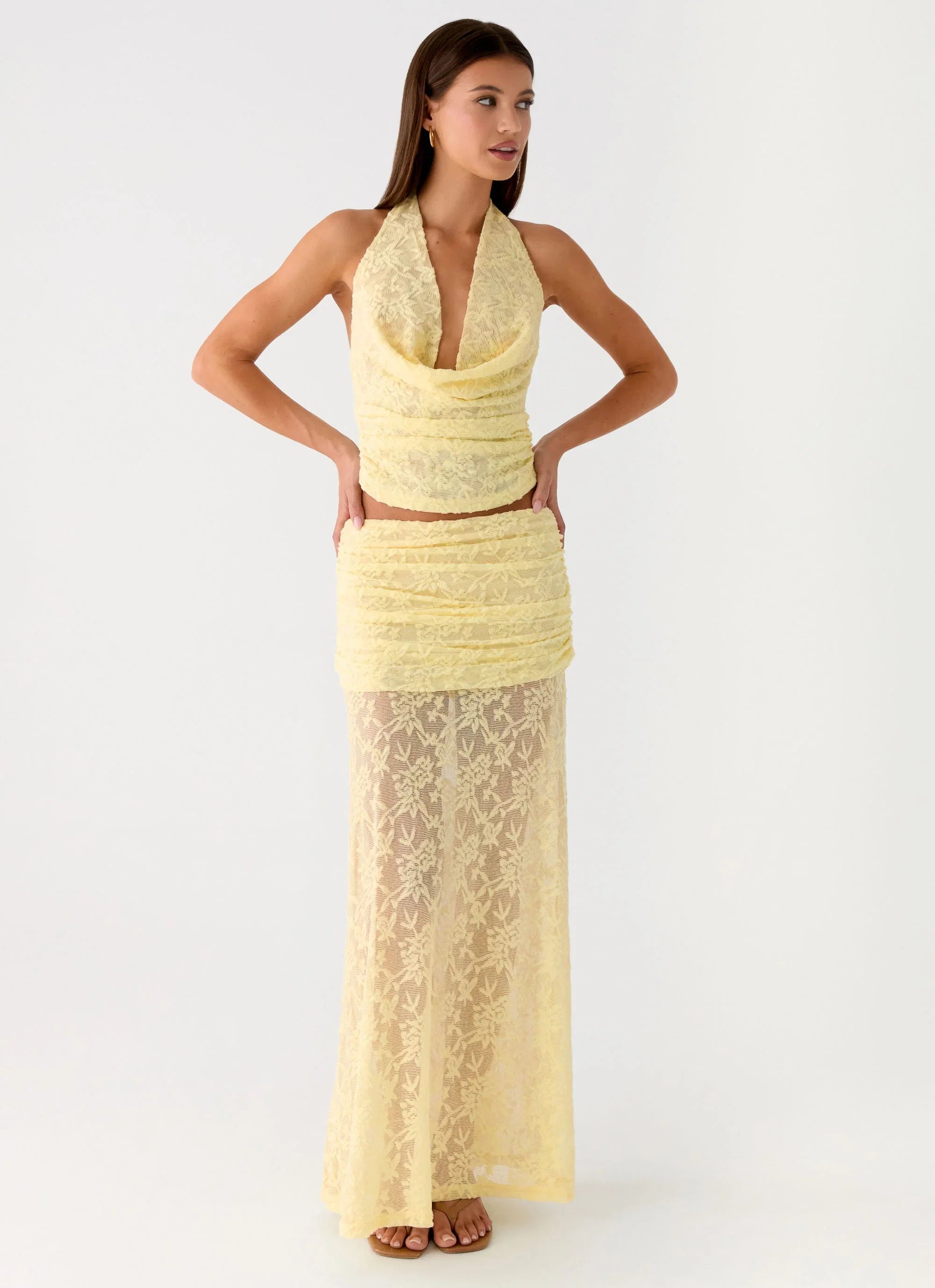 Farruko Jacquard Maxi Skirt Butter
