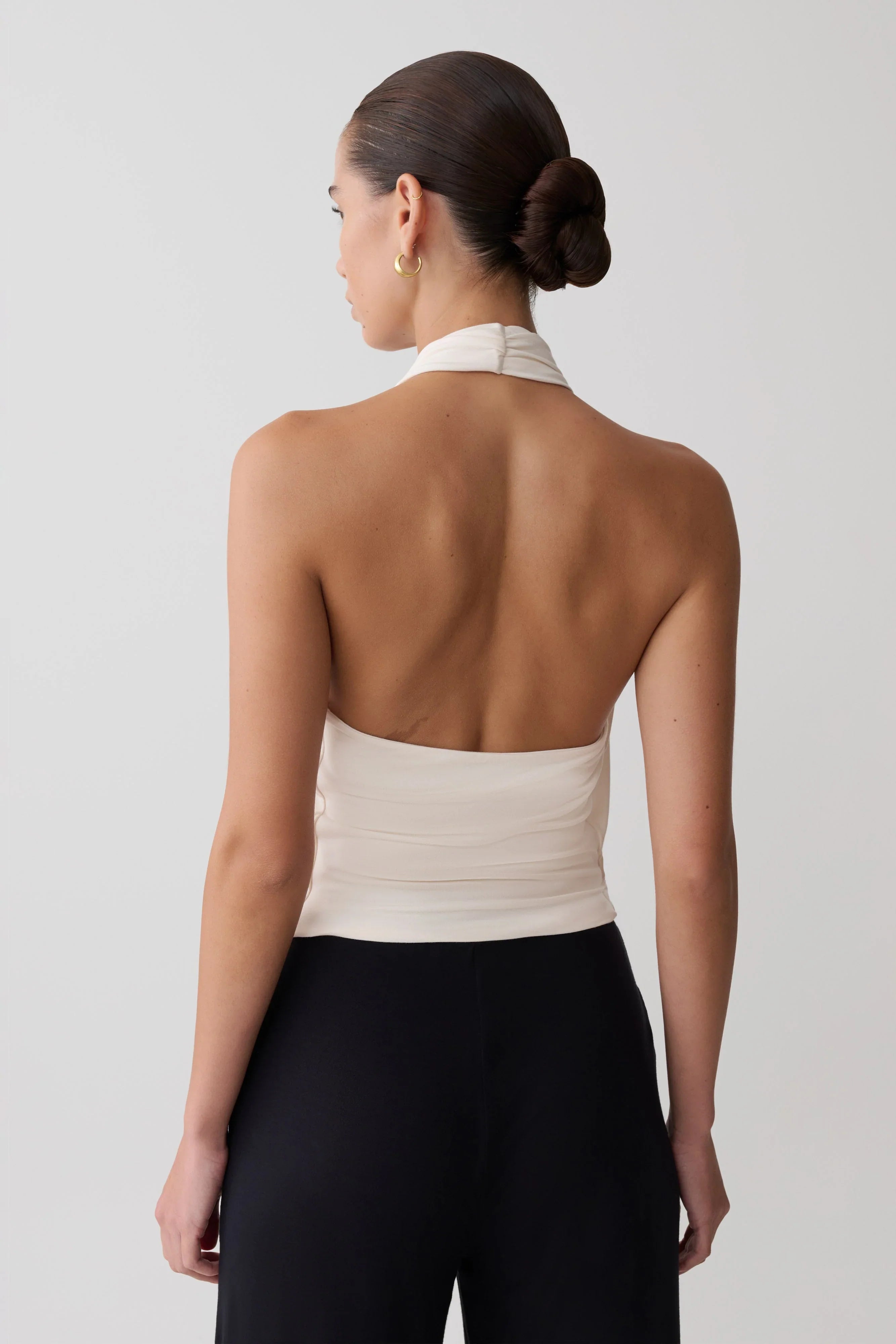 Huyen Cowl Front Modal Top Ivory