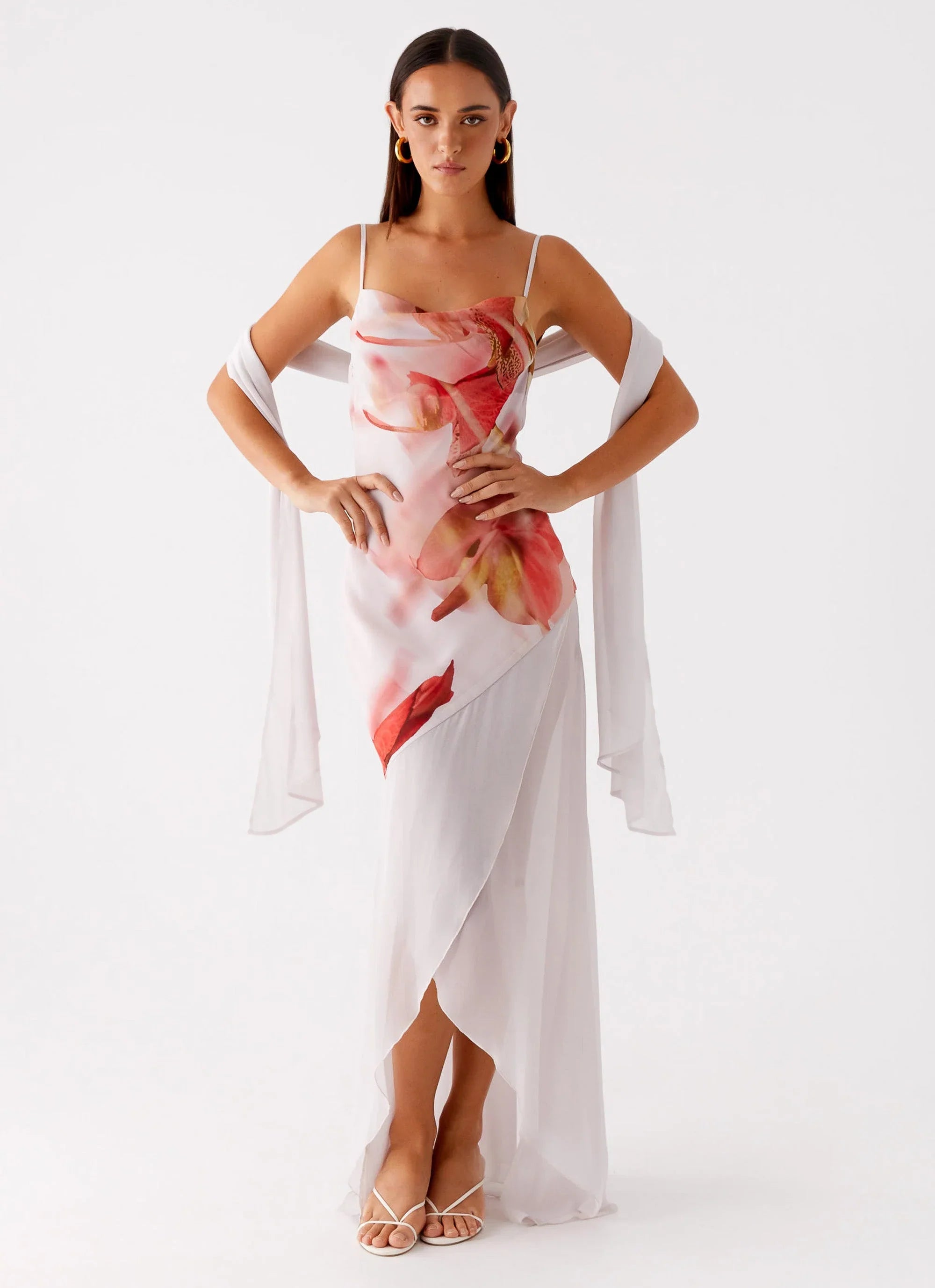 Loire Maxi Dress Peach Rose
