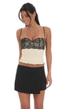 Overlap Skort in Black