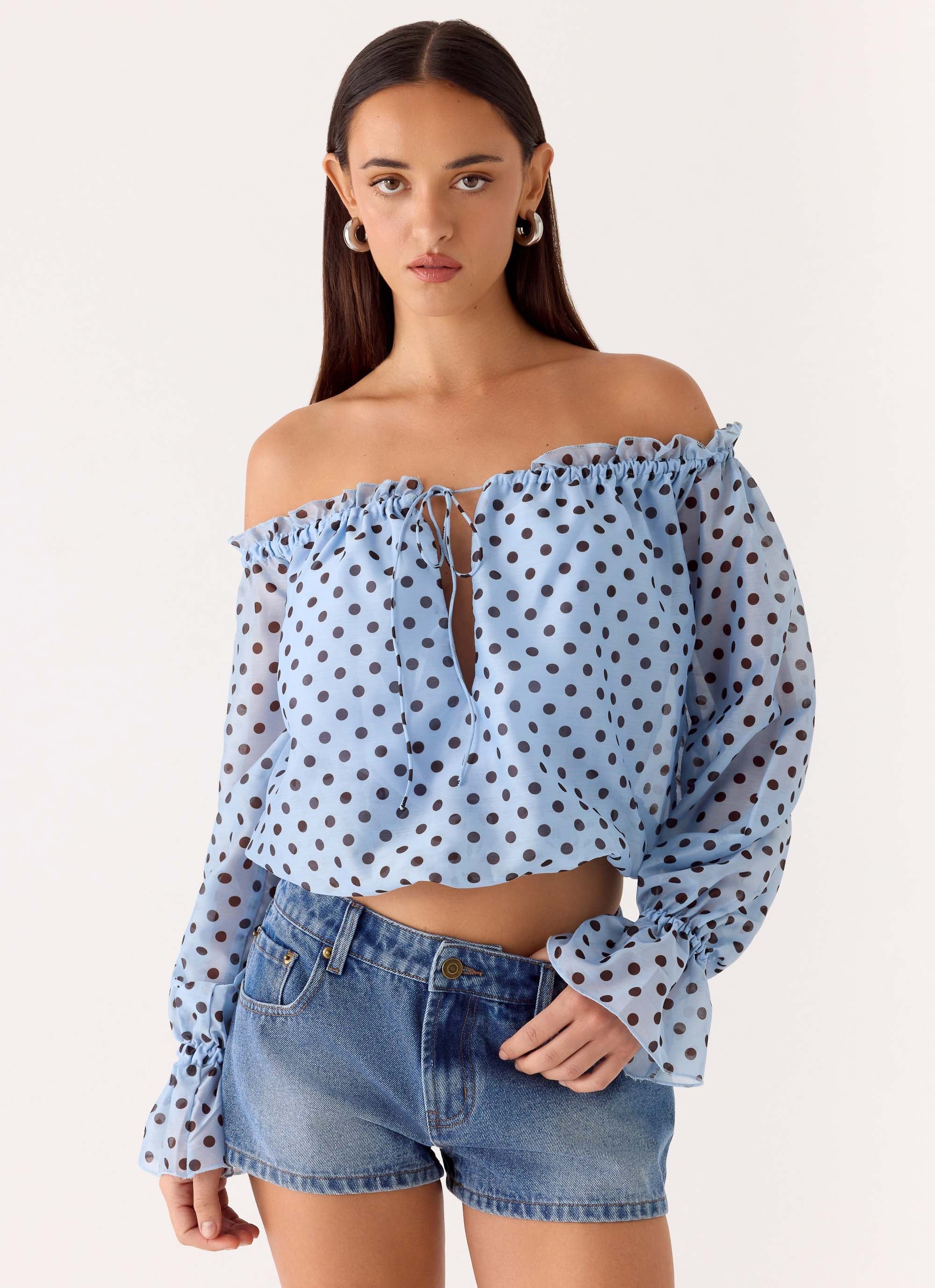 Kayda Low Rise Denim Shorts Blue Wash