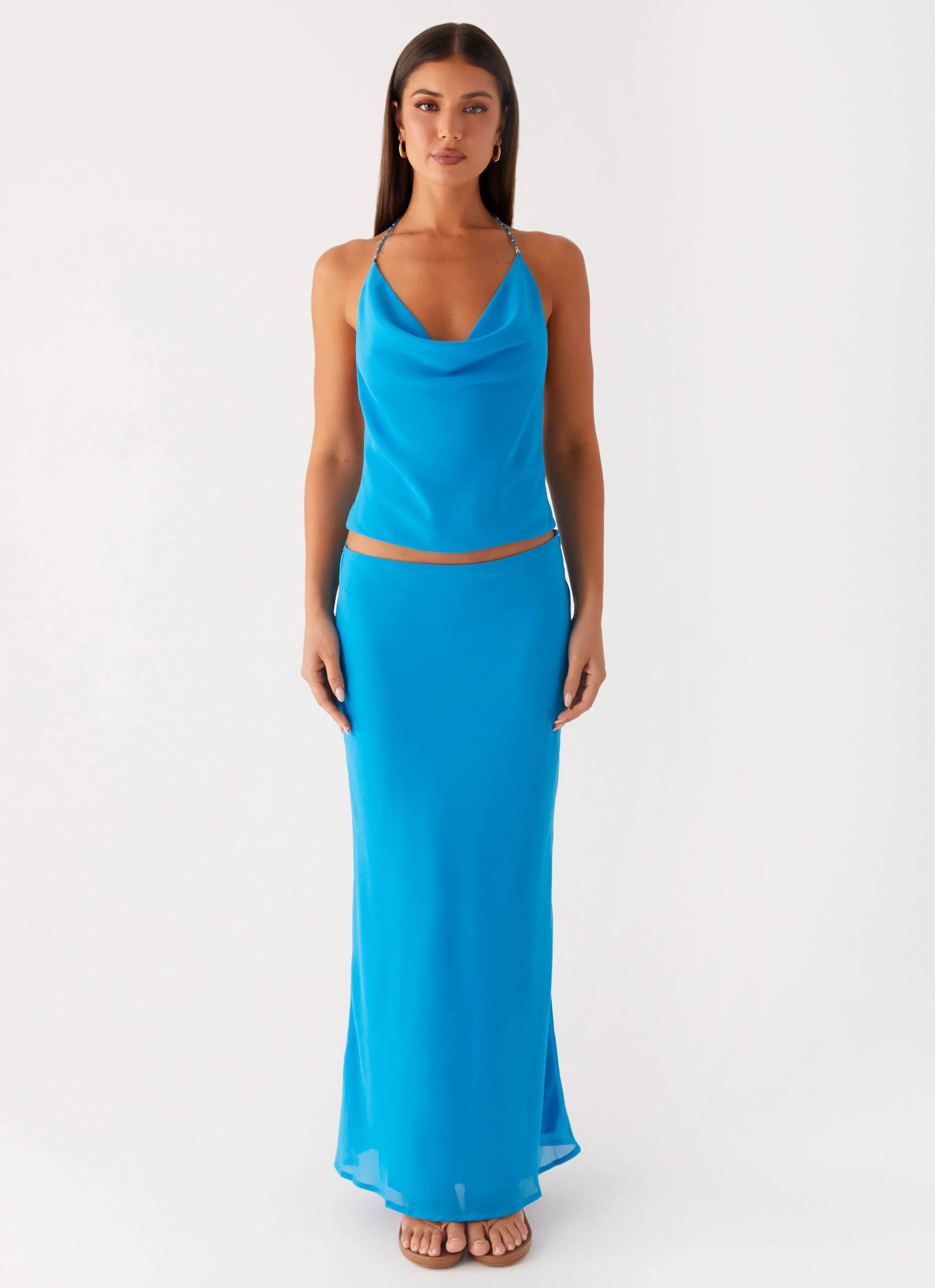 Another Life Halter Top Turquoise