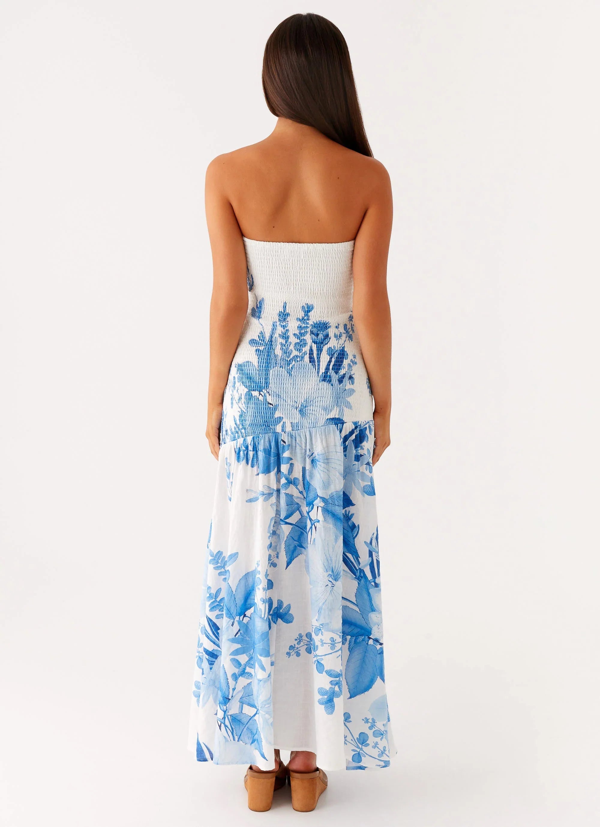 Rebecca Maxi Dress Blue Floral Print