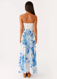 Rebecca Maxi Dress Blue Floral Print