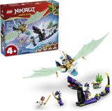LEGO NINJAGO Zanes Ice Dragon Battle 71865 Building Toys for Boys Girls Ages 4 Posable Snake Dragon Figures Pretend Play 4 Minifigures 141 pieces Gift Idea