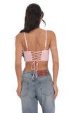 Lace Corset Top in Pink