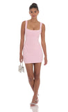 Open Back Bodycon Dress in Pink