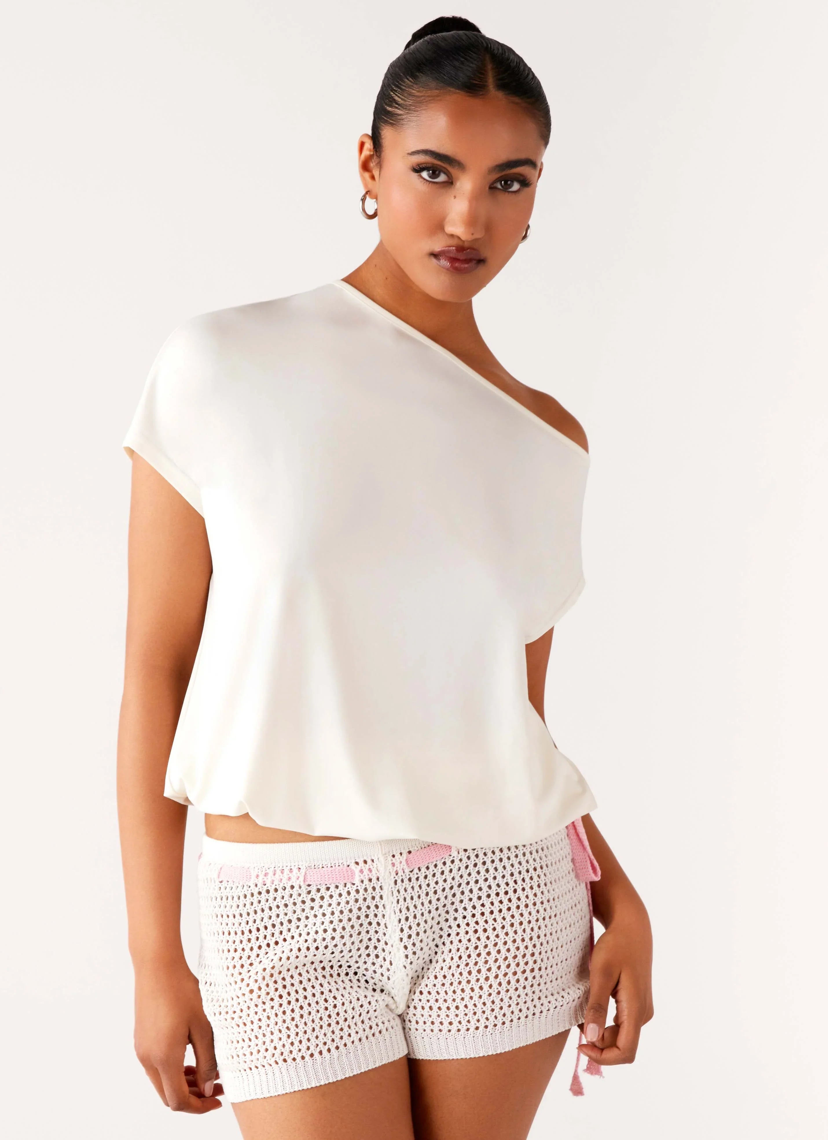 Raeni Off Shoulder Top Ivory
