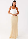 Honestly Sequin Maxi Skirt Yellow