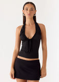 Ask You Twice Top Black