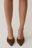 Bao Mesh Pointed Heel Chocolate