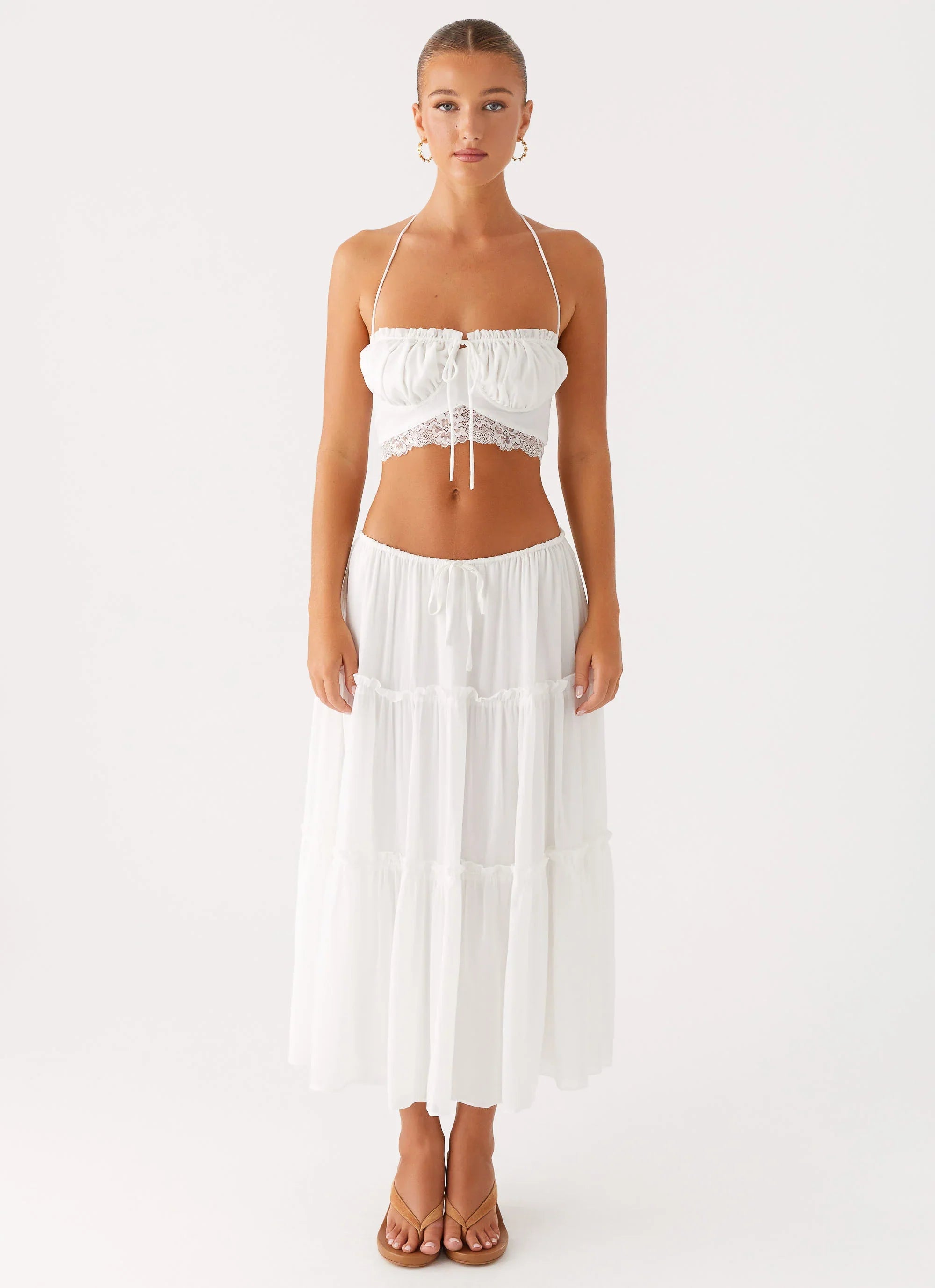 Evi Midi Skirt Ivory