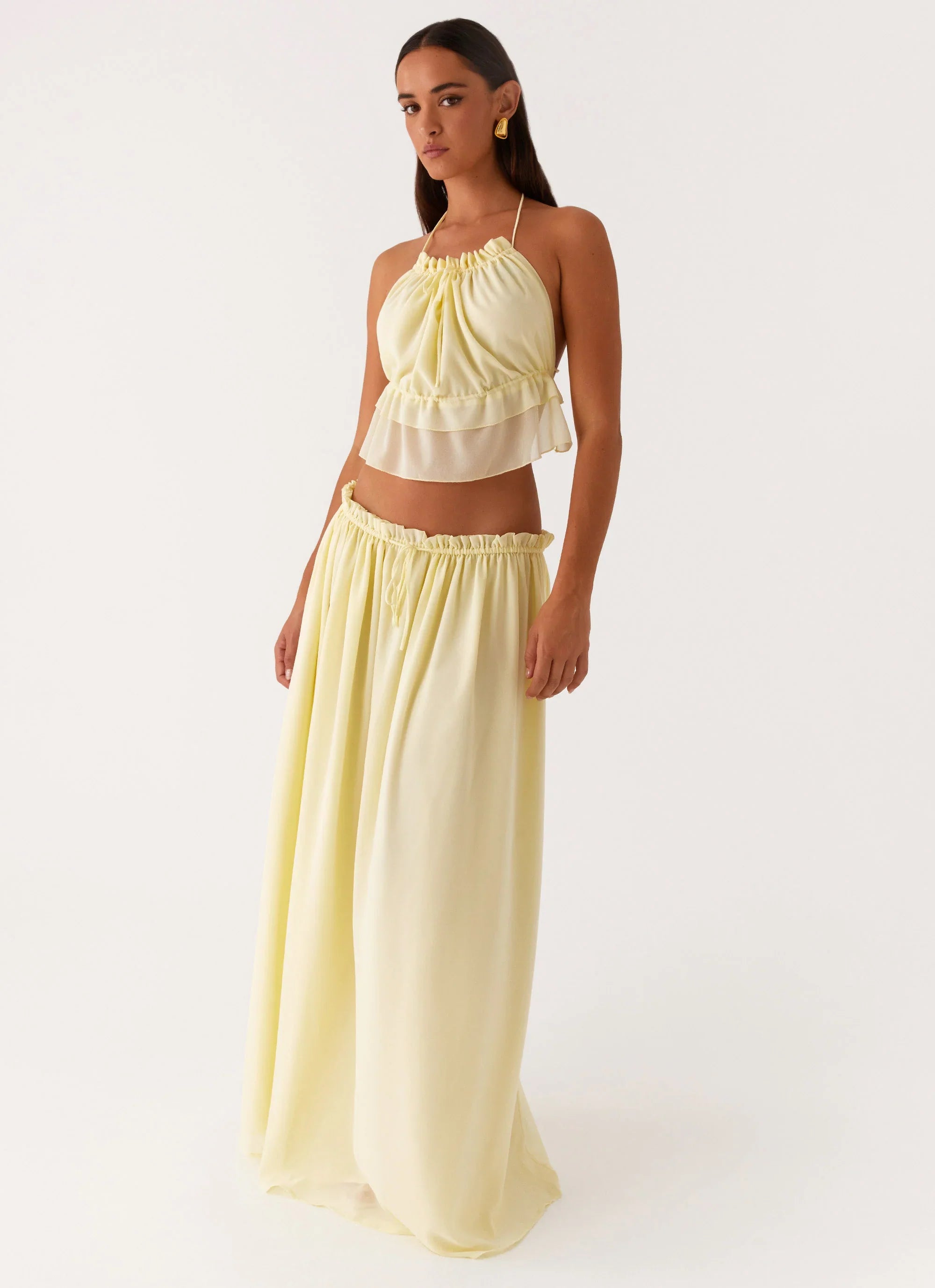 Zaya Backless Top Yellow