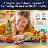 LEGO Harry Potter Hogwarts Herbology Plants 76474 Building Toy for Girls Boys Ages 12 Movable Features Display as Bedroom or Desk Decor 817 pieces Gift for Fans