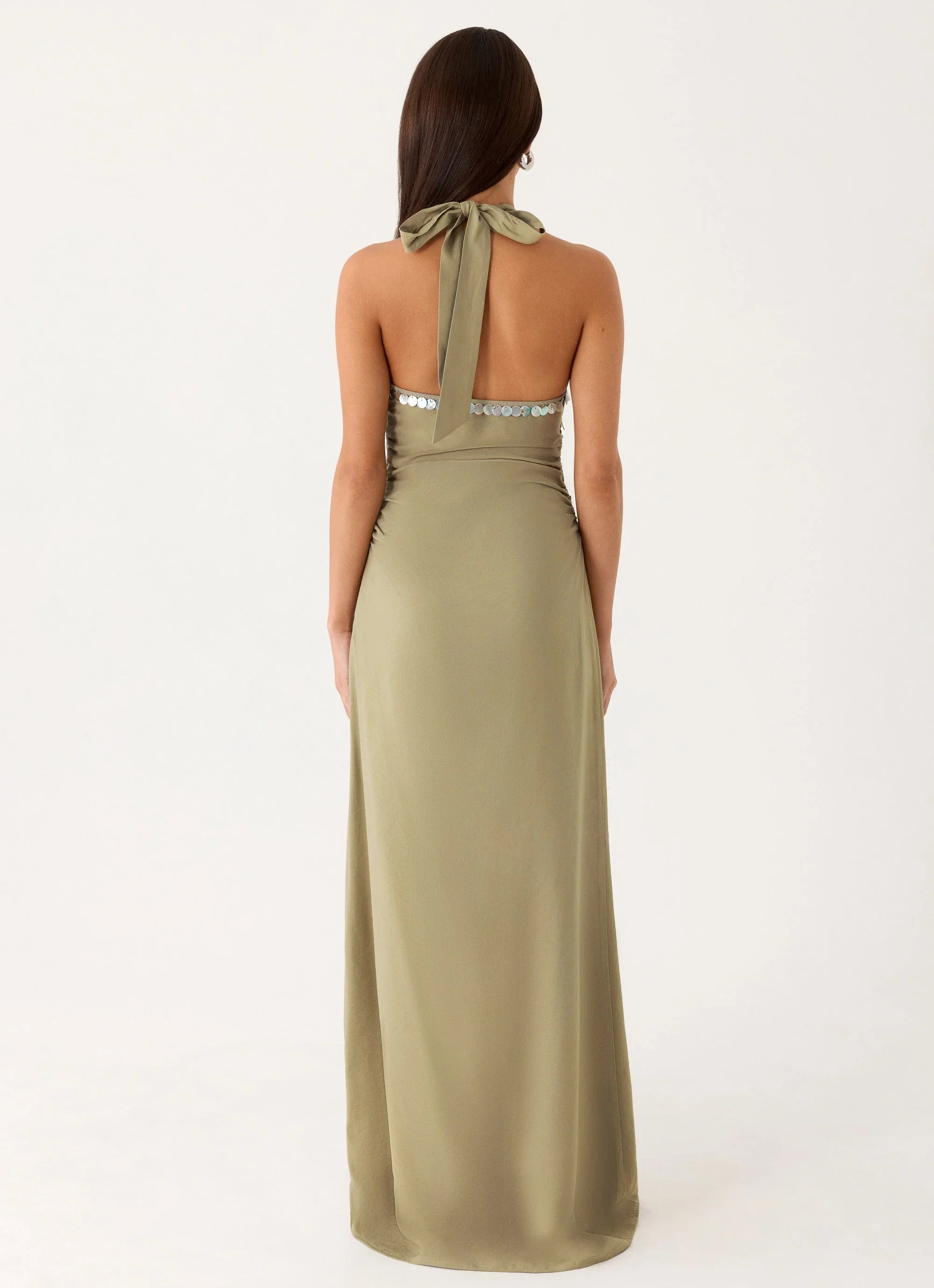 Lorela Maxi Dress Pale Olive