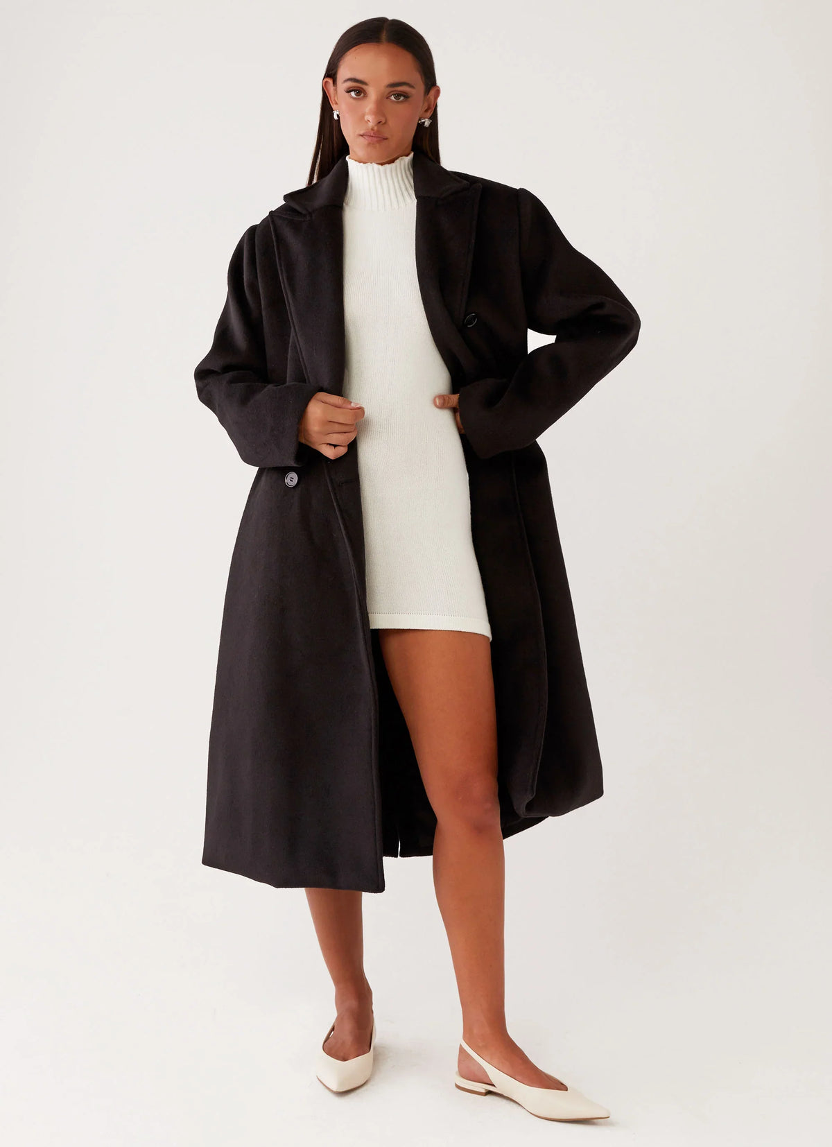 Gianni Double Breast Coat Black