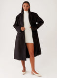 Gianni Double Breast Coat Black