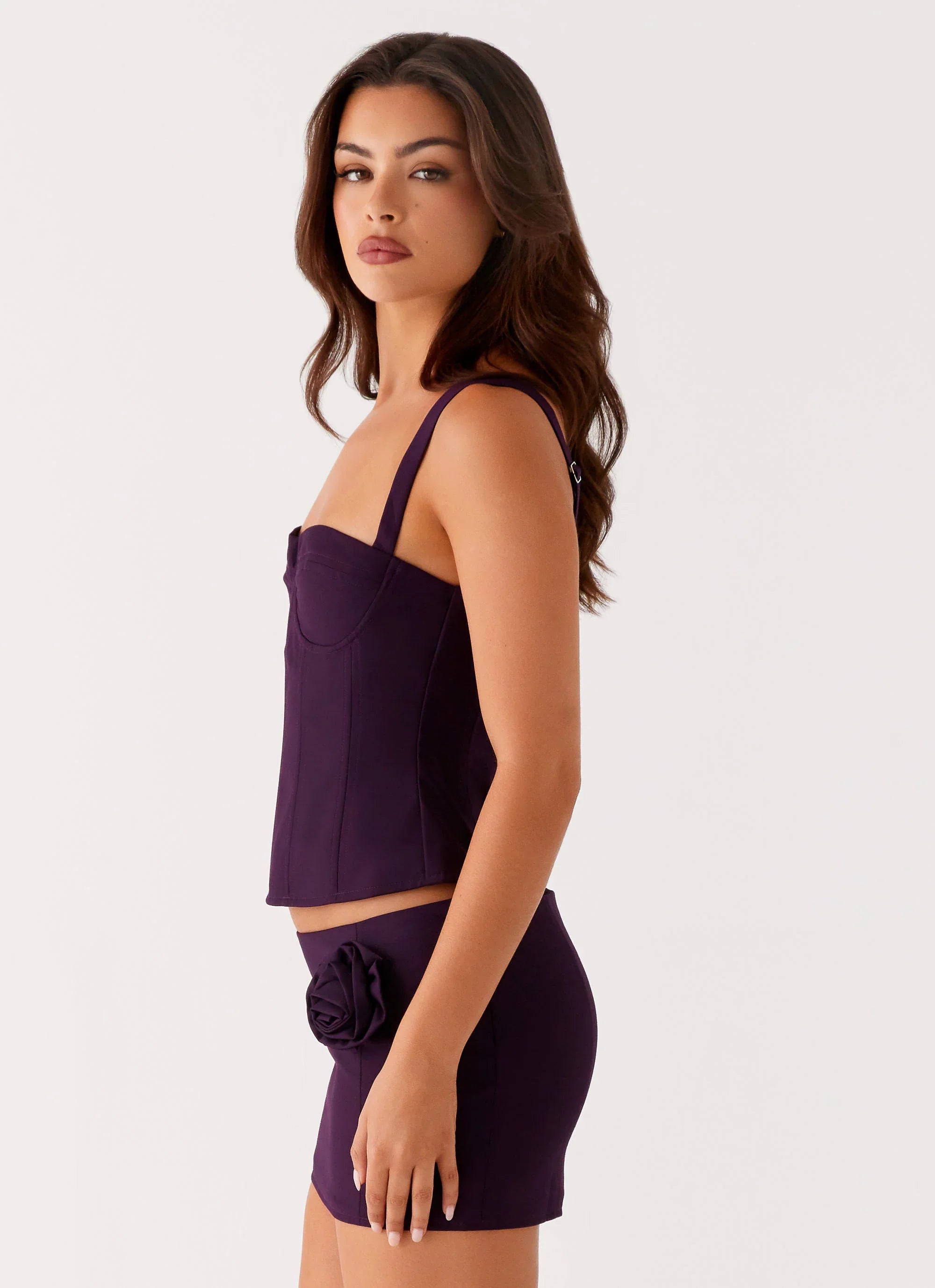 Campbell Corset Top Plum