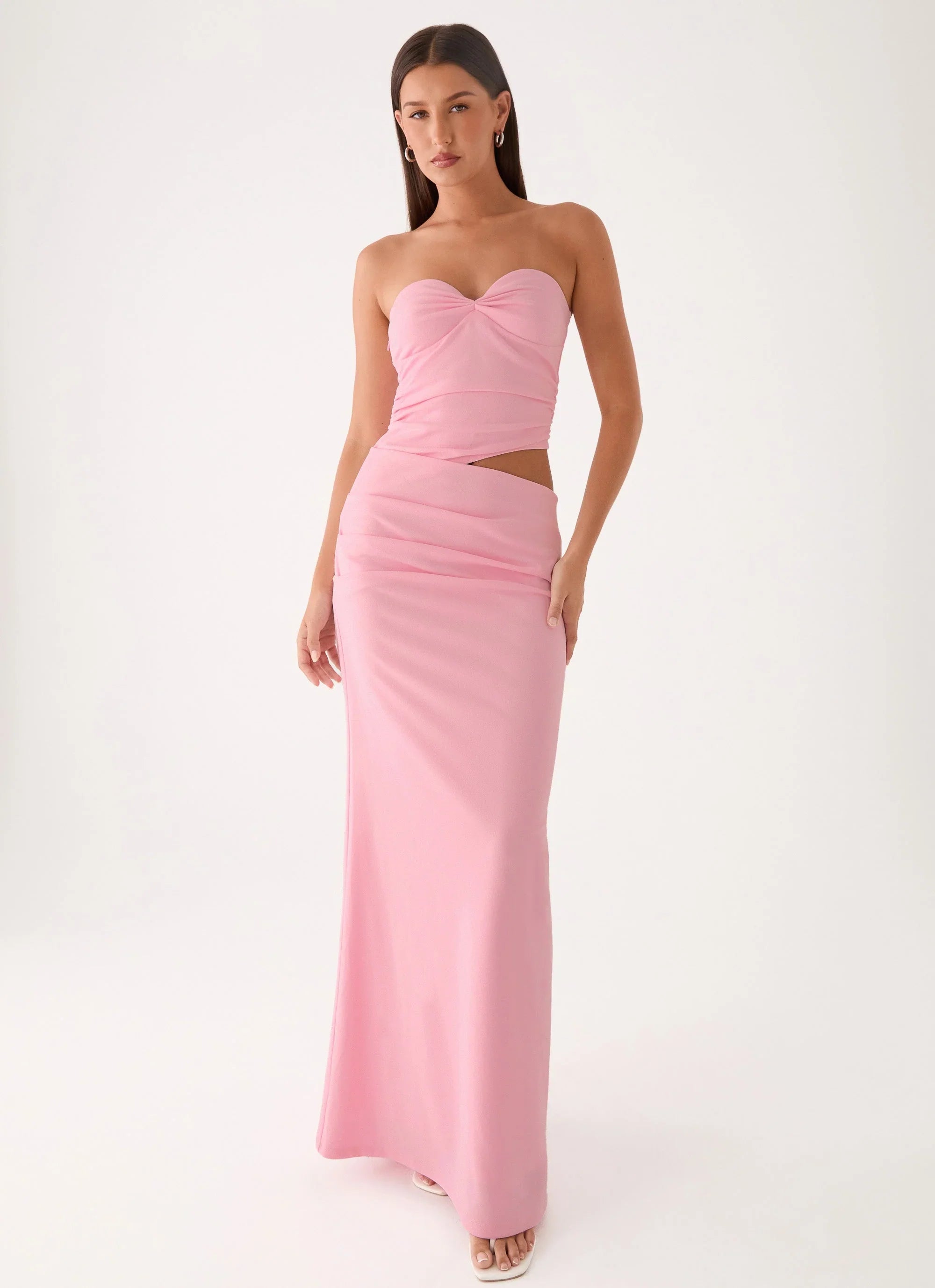 Carella Strapless Maxi Dress Pink