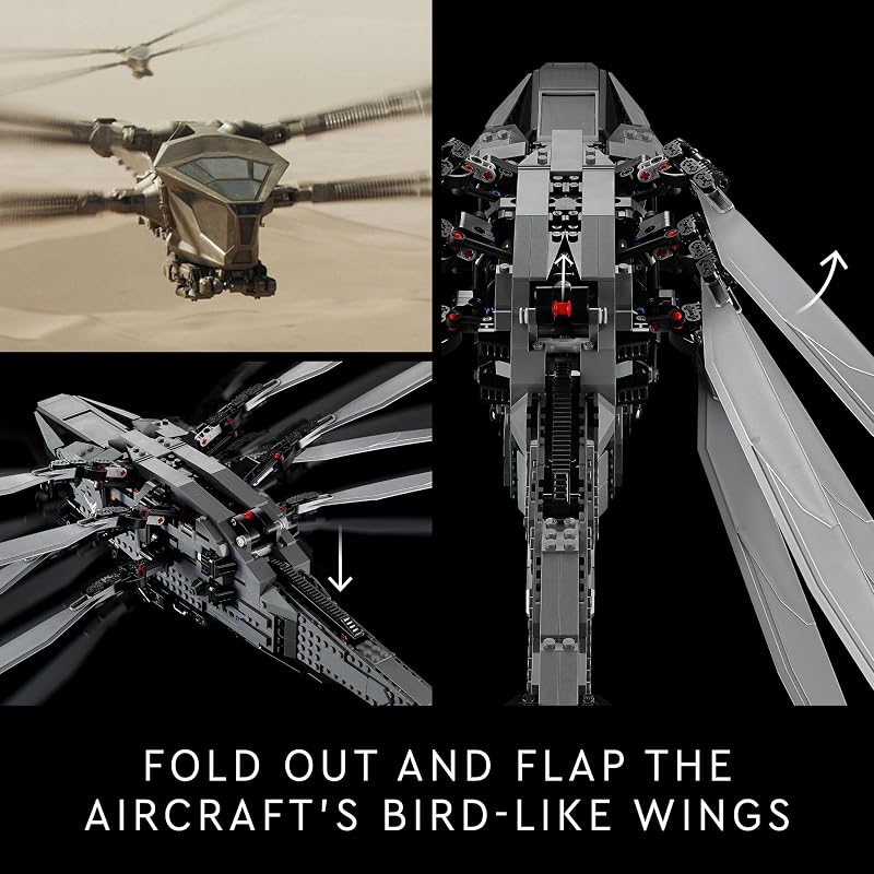 LEGO Icons Dune Atreides Royal Ornithopter 10327 Collectible Dune Inspired Model for Build and Display Adult Gift Idea for Sci Fi Movie Fans 8 Minifigures
