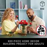 LEGO Botanicals Bouquet of Roses Artificial Flowers Fake Red Roses Building Set for Adults Ages 18 Gifts for Birthdays for Her Home Decor for Table Display 10328