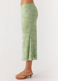 Bahama Low Rise Midi Skirt Blurred Lime