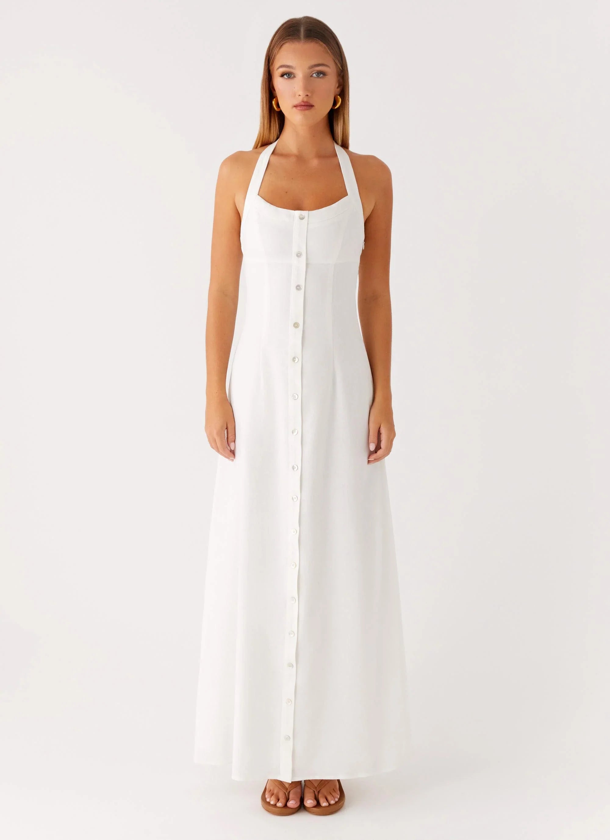 Jovanni Maxi Dress White