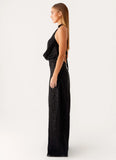 Empire Sequin Maxi Dress Black