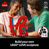 LEGO Art Love Collectible Building Set DIY Kit for Adults Ages 18 Gifts for Birthdays Home Decor to Display on Table 31214