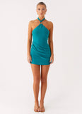 Henrietta Mini Dress Turquoise