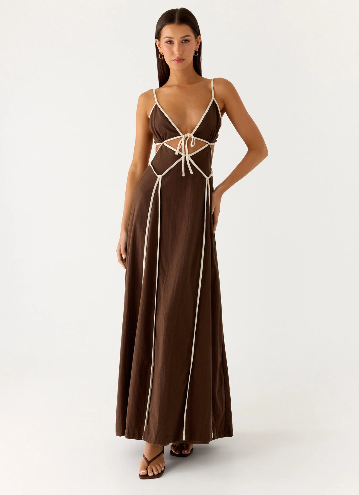 Kerli Maxi Dress Cool Chocolate