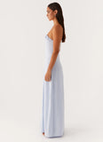 Tayla Linen Maxi Dress Blue