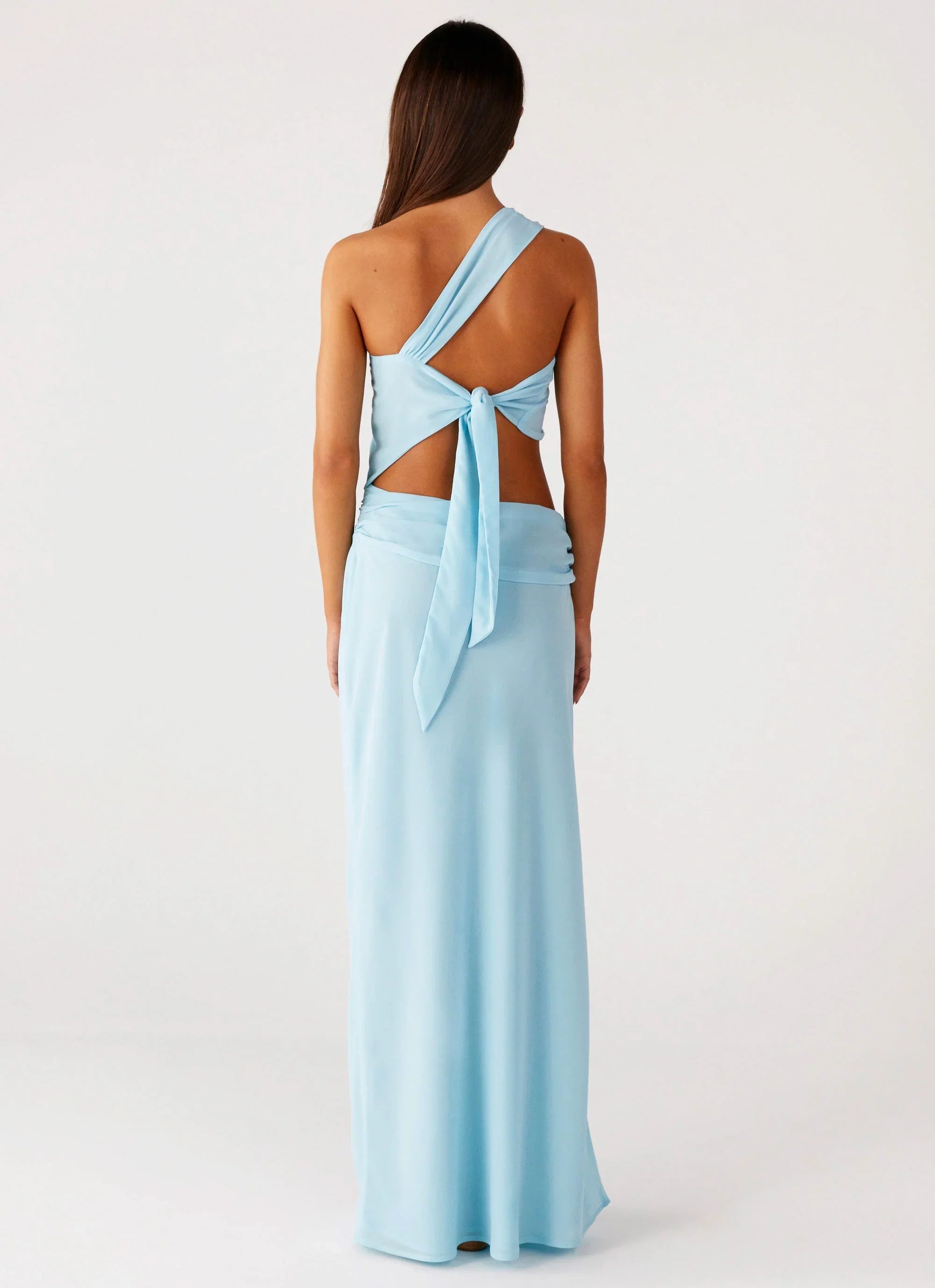 Cindelle One Shoulder Maxi Dress Turquoise