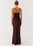 Pristin Cupro Maxi Dress Cool Chocolate