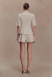 Martine Short Sleeve Linen Top Natural