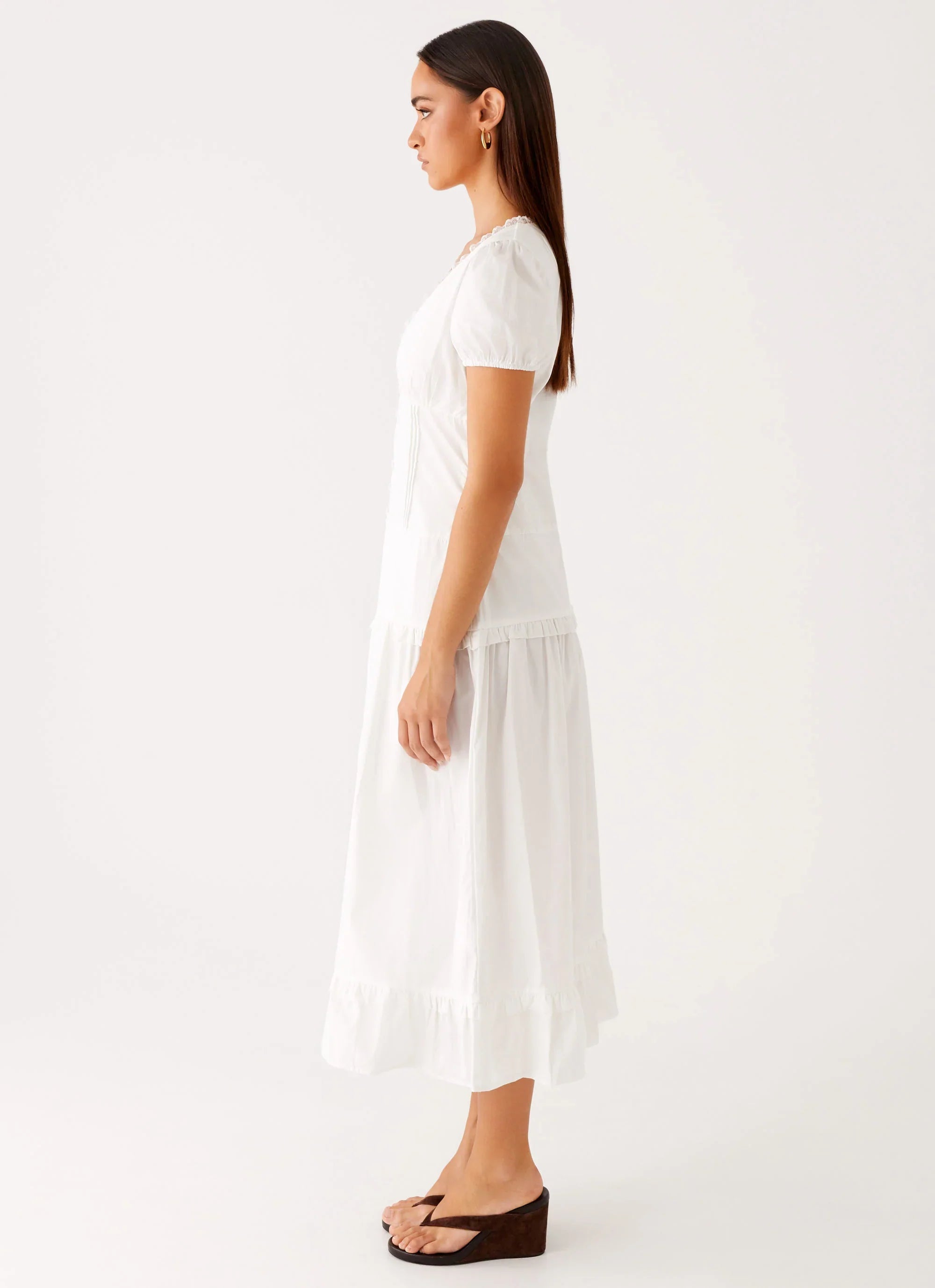 London Midi Dress White