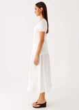 London Midi Dress White