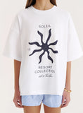 White Soleil Graphic Oversized T Shirt
