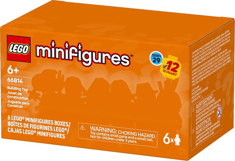 LEGO Minifigures Series 29 6 Pack Mystery Box Multipack Birthday Party Favors for Boys Girls Ages 6 Goodie Bag Stuffers for Kids 66814