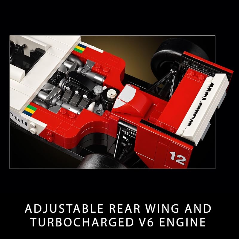 LEGO Icons McLaren MP4 4 Ayrton Senna Minifigure Model Car Kit Buildable F1 McLaren Set for Adults Ages 18 Gift for Birthdays 10330