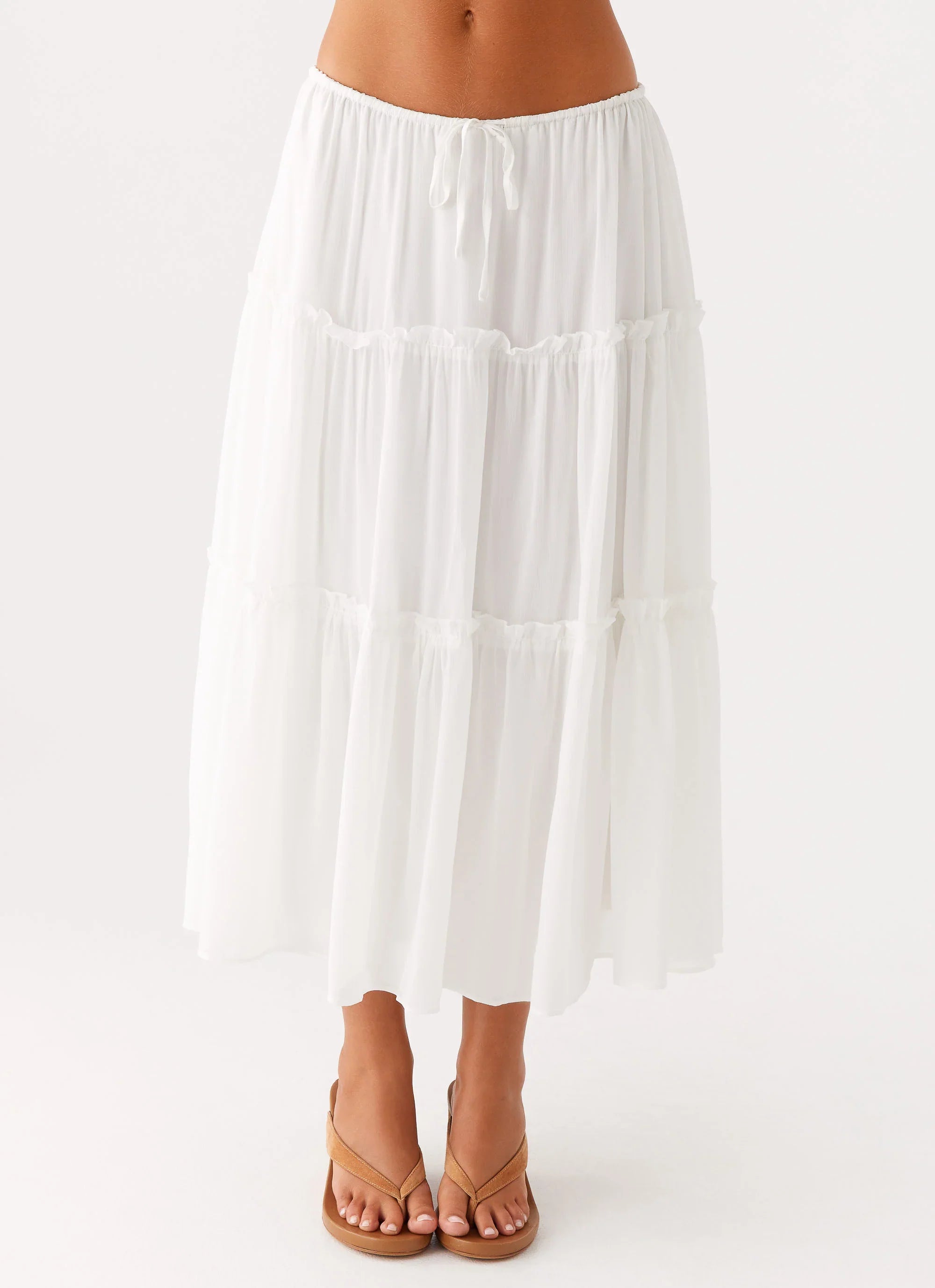 Evi Midi Skirt Ivory