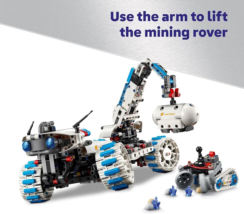 LEGO Technic Lunar Outpost Moon Rover Space Vehicle Building Toy All Terrain Explorer for Kids Boys Girls Ages 10 Buildable Space Decor for Any Room Gift Idea for Birthdays 42211