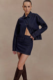 Ellie Denim Mini Skirt Washed Indigo Blue