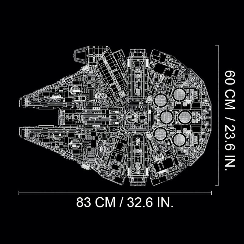 LEGO Star Wars Millennium Falcon Building Set for Adults Ages 16 Gift for Birthday Movie Collectible Model Kit Display in Home or Office 75192