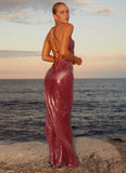 Jada Sequin Maxi Dress Red