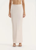 Cream Satin Maxi Skirt