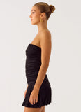 Meridella Strapless Mini Dress Black