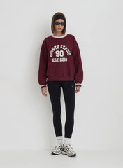 Burgundy Fourth Studio Relaxed Oversized Sweatshirt
